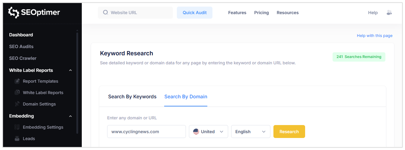 Search by Domain